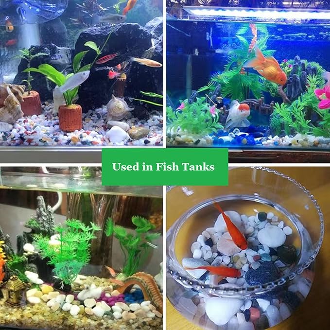 2LB Succulent and Cactus Gravel Pebbles, 1/4 Inch - 1/3 Inch Natural Decorative Polished Stones, River Rocks for Plants, Aquariums, Vases, Terrarium and Outdoor Gardening, 5 Mixed Colors