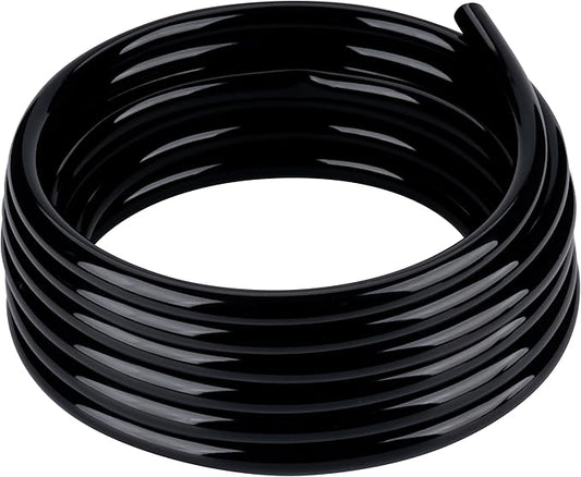 Black Vinyl Tubing 5/8” ID × 4/5” OD - 50 Feet PVC Flexible Plastic Tube Hybrid Hose, Transfer Water Air Oil for Pond Fountain Garden, Non-toxic and BPA free