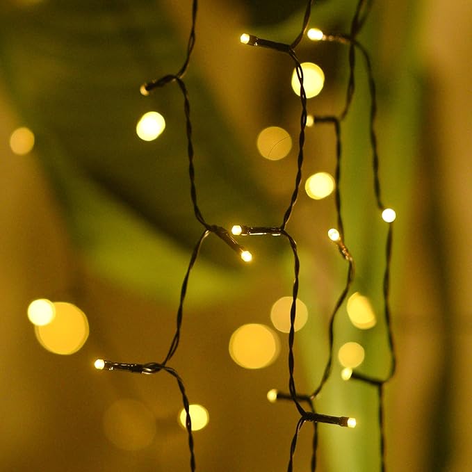 Solar String Lights for Outside, 2 Pack 100 Led Solar String Lights Outdoor Waterproof 100ft Solar Fairy Lights 8 Lighting Mode Solar String Lights Idea for Garden,Courtyards,Trees(Warm White)