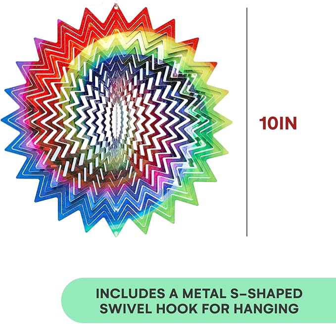 VP Home Celestial Planet Kinetic Wind Spinner for Yard and Garden Wind Spinner Outdoor Metal Large Hanging Plantary Decor 3D Garden Art Wind Sculpture Spinners Kinetic Art Garden Decorations