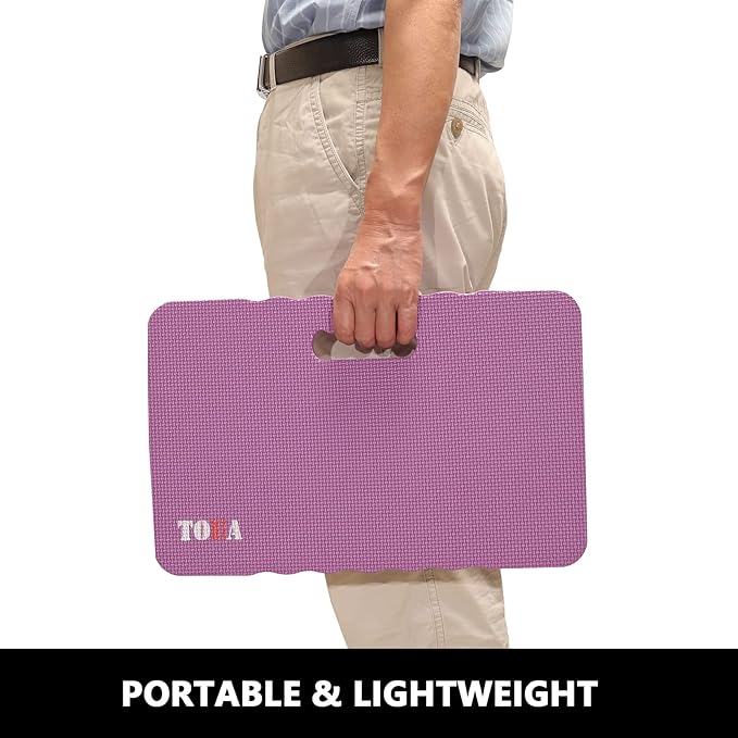 Kneeling Pad Thick Extra Large High Density Foam Comfort Kneeling Pad for Work Gardening Yoga Exercise Garden Knee Pad 2 Pack Purple