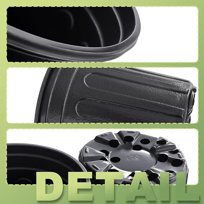 Anyumocz 60 Pcs 1 Gallon Flexible Plant Nursery Pots,Thickened Soft Plastic Seedling Pot with Holes,Flower Plant Container for Succulents,Cuttings,Transplanting,Home Garden(Black)