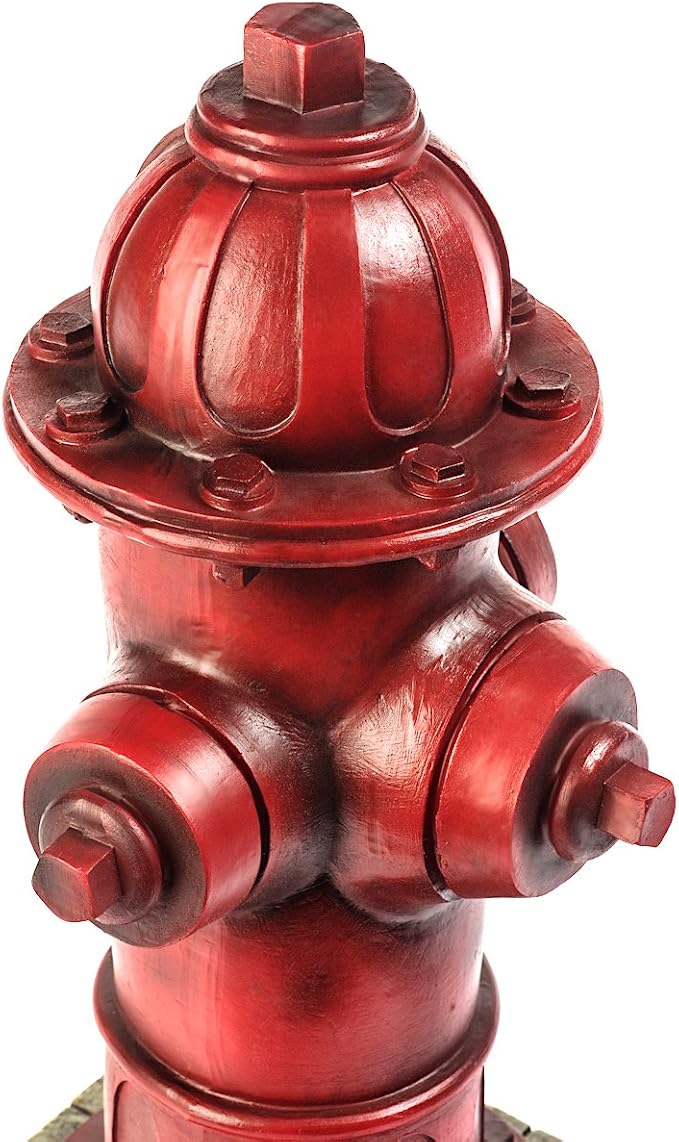 Dog Fire Hydrant Garden Statue with 2 Stakes, 14 Inches (Small)