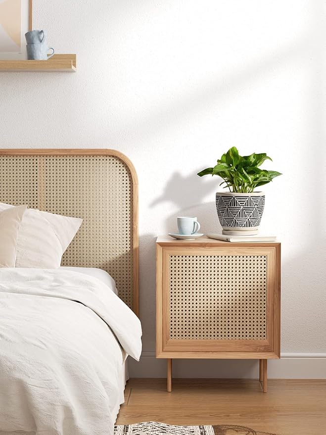 LE TAUCI 5.5 Inch Boho Plant Pots Indoor, Artisanal Cement Pots for Indoor Plants, Succulent Pots with Drainage Holes and Saucers, Planters for Indoor Plants, Set of 2, Black and Cream White