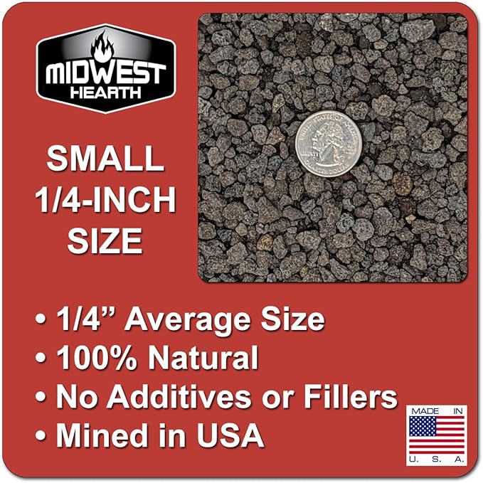 Black Lava Rocks for Plants Natural Horticultural Volcanic Rock (1/4" Size) (Mined in USA) (2-lb Bag)