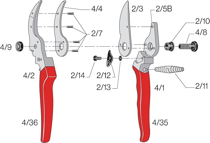 Felco Pruning Shears (F 4) - High Performance Swiss Made One-Hand Garden Pruners