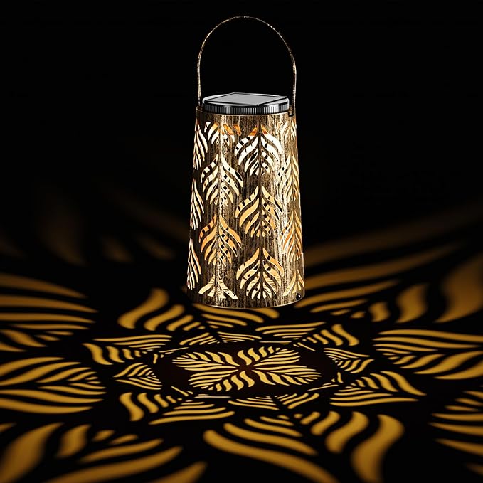 Outdoor Solar Lanterns, Garden Decor, Yard Decorations Outdoor , Gifts for Women Mom Grandma, Waterproof Hanging Lanterns, Decoration for Yard Patio Path Porch