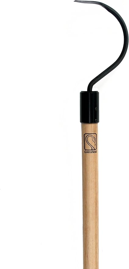 CobraHead® Long Handle Weeder & Cultivator Garden Tool - Forged Steel Blade - Natural 60-Inch Hardwood Handle - Ergonomically Designed for Digging, Edging & Planting - for Gardeners Over 6'2" Tall