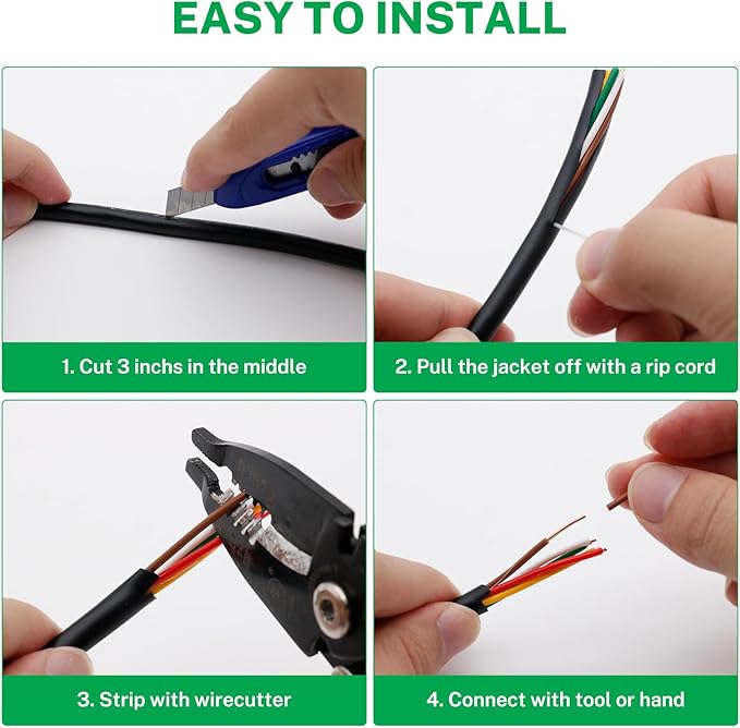 FIRMERST 18/13 Solid Sprinkler Wire for up to 12 Valves System 30 Feet