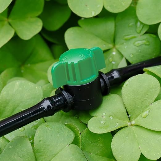 Drip Irrigation Valves,Drip Irrigation Shut Off Valve Barbed Valves FittingsFits 1/4 Drip Irrigation Tubing Water Flow Control for Drip Sprinkler Garden System(25PC-1/4 Drip Valve)
