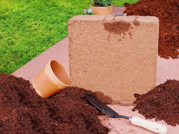 Coco Coir for Plants 2-Pack Envelor 2.6 Cu. Ft. Compressed Coconut Coir Bricks 10 lb. Organic Coconut Coir Bulk Low EC pH Balanced Natural Coco Peat for Indoor and Outdoor Gardening Potting Soil