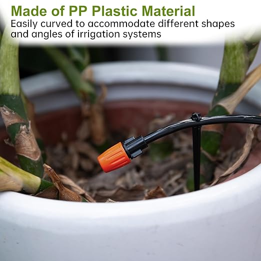 CHANGE MOORE 250 Pcs Drip Irrigation Stakes Universal Drip Tubing Hold Stakes, Plastic Garden Water Pipe Support Drip System Parts, Securing Pegs for Drip Irrigation Line,Greenhouse