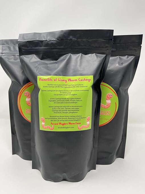 Worm Castings, Organic Plant Food, Soil Ammendment, Natural Plant Fertilizer and Soil Enhancer and Aeration, Houseplants, Vegetables, Seedlings and More