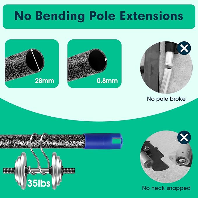 7.5FT Extension Pole Saw for Tree Trimming-Manual Tree Branches Pruner-Long Extendable Splicing Pole Pruning Saw Tree Trimmer with Adjustable Pole