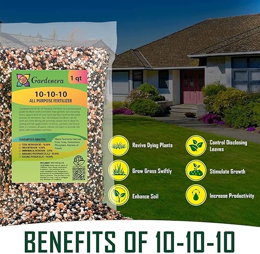 Gardening Made Easy with 10-10-10 Granular Fertilizer by Gardenera - A Safe and Effective Solution for All Your Gardening Needs - 4 Quart