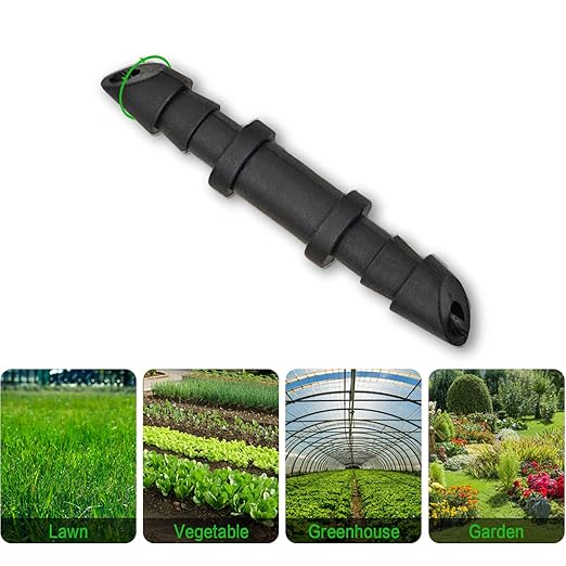 Drip Irrigation Parts, 1/4 Drip Irrigation Fittings Drip Irrigation Kit - Drip Line Connectors 1/4 Barbed Connector Drip Irrigation Connectors Drip Irrigation Fittings 100 Pcs