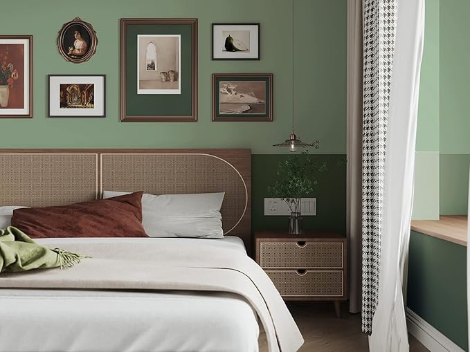 Dimoon 394''x23.6'' Green Peel and Stick Wallpaper Contact Paper Modern Self Adhesive Wall Paper Removable Renter Friendly Textured Solid Color Shelf Cabinet Vinyl Roll (394''x23.6'',Light Green)