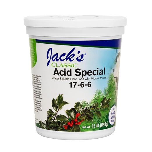 Jack's Classic 17-6-6 Acid Special Water-Soluble Fertilizer with Micronutrients to Promote Vegetative Growth and Blooms in Acid Loving Plants, 1.5lbs