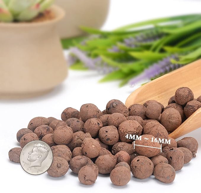 Halatool 14 LB Organic Clay Pebbles 4mm-16mm Leca for Plants 100% Natural Hydroton Clay Pebbles for Hydroponic Growing Gardening Orchids Drainage Decoration Aquaponics