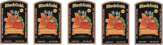 Black Gold 16-Quart All Organic Potting Soil, 5 Pack