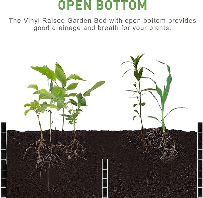 6' x 3' Vinyl Raised Garden Bed Screwless Planter Box for Gardening, Whelping Pen and More