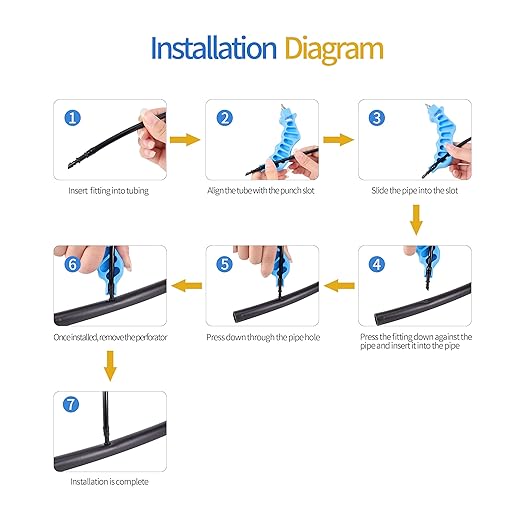 2-in-One Drip Irrigation Tubing Hole Punch with 20 pcs Plugs,Drip Irrigation Tool Used for 1/4 inch Fitting and Emitter Insertion,1 Pcs-Blue