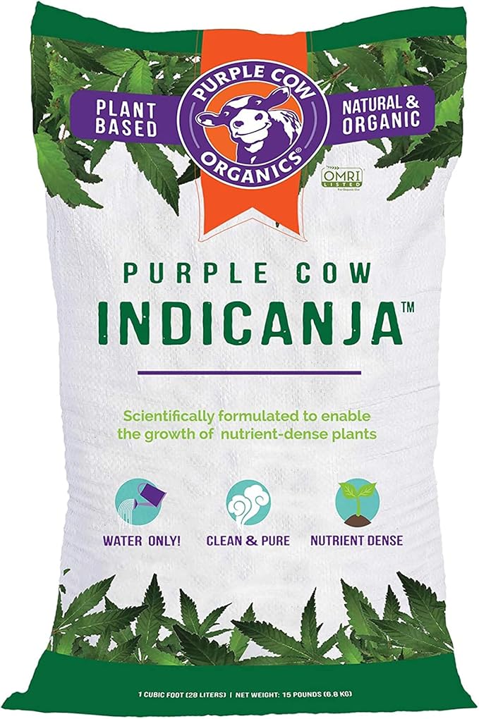IndiCanja 1 Cubic Foot Bag, Organic Living Soil, Clean & Natural Plant Based Water Only Super Soil for Professional Indoor & Outdoor Growers