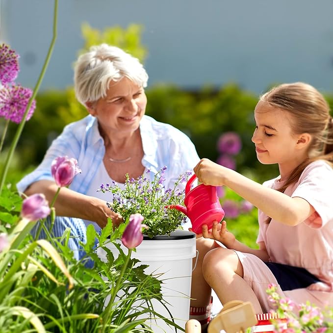 3 Pack Net Pots 6 Inch for 5 and 3.5 Gallon Bucket Net Pot Lids, Wide Lip Hydroponic Bucket Lids, DWC Basket Lids for 5 Gallon Bucket