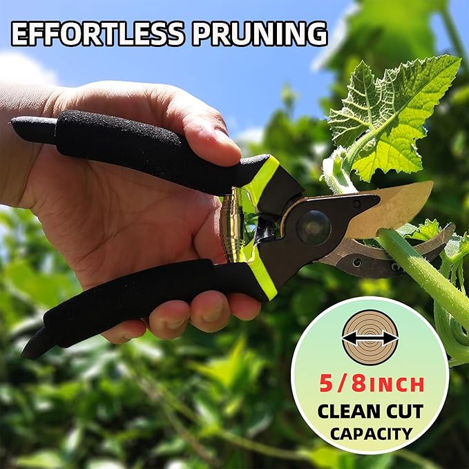 Loppers Hedge Clippers Garden Shears, 3PCS Yard Tools Combo Set Tree, Shrub & Bush Care Kit for Lawn Garden, Branch Cutter with Compound Action Tree Trimmer & Trimming Borders (19 Inch)