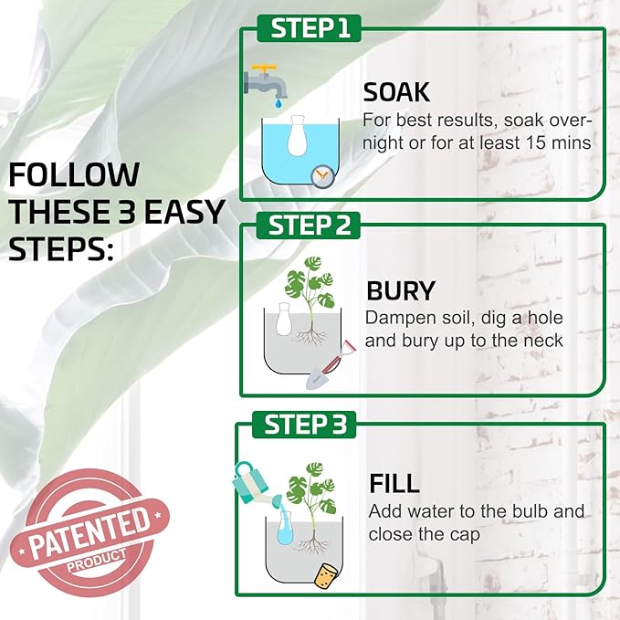 Ollas Plant Watering Globes - Terracotta Self Watering Planter Insert - Watering Bulbs for Outdoor and Indoor Plants with Easy Top Refill System - Set of 4