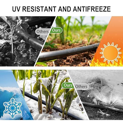 1/2 Inch Drip Irrigation Tubing-49.2Ft/15M Main Tubing Hose for Garden Irrigation System Kit, Plant Watering Irrigation Line Tubing