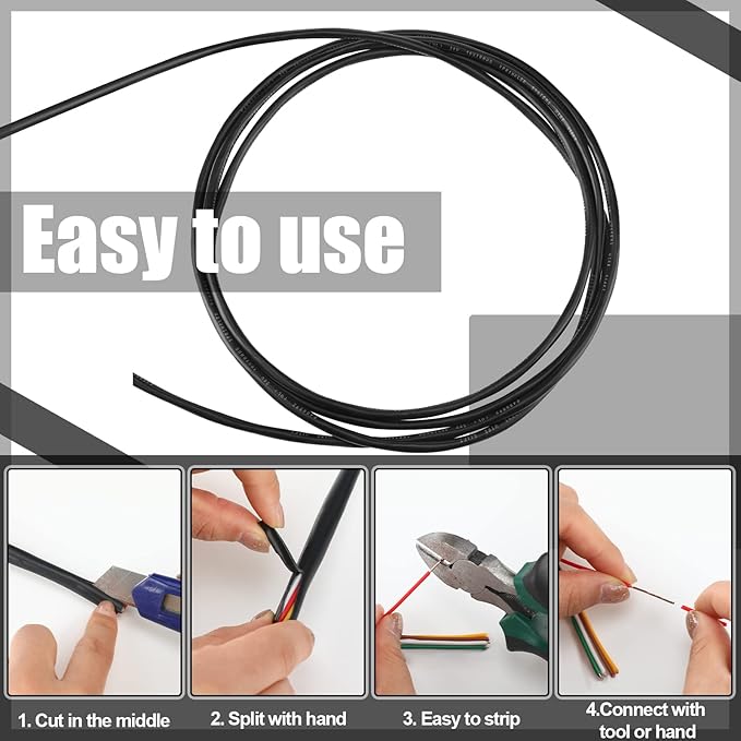 Hoolerry Solid Sprinkler System Wire 18 Gauge Irrigation Wire with UV Resistant PVC Jacket Sprinkler Cable for Underground Irrigation Field Central Control System 30v Ul Listed(18/5, 100 Ft)