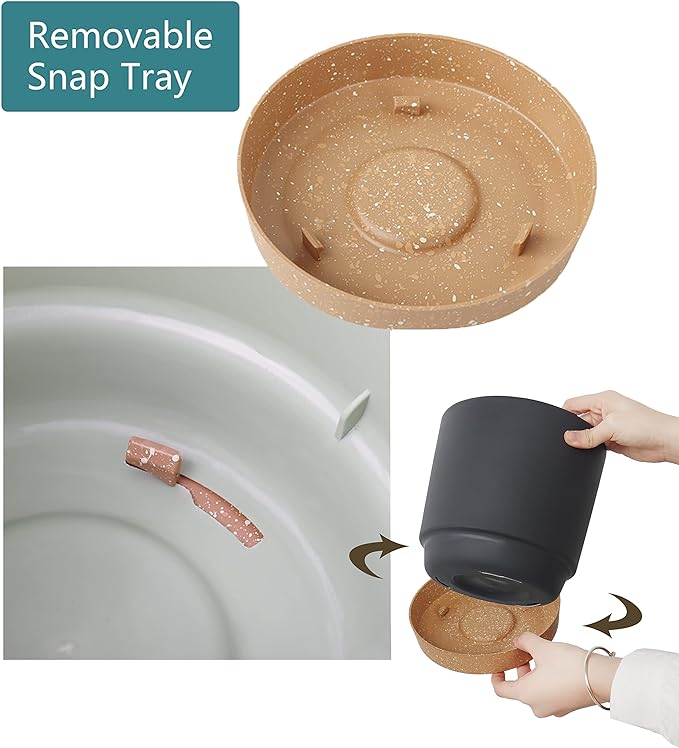 kubvici Plant Pots for Indoor Plants, 2 Pack 12 Inch Pots for Plants, Lightweight Large Planters for Indoor Plants Outdoor Plants, Big Plastic Black Plant Pot Flower Pot with Drainage (12” Black)