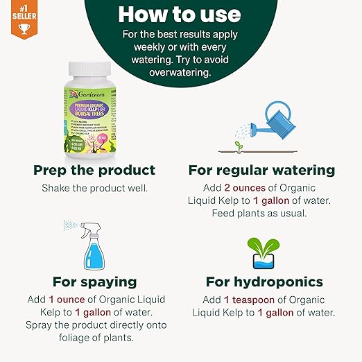 Bonsai Health Boost - 8 oz - Concentrated Kelp & Seaweed Extract for Strong and Healthy Bonsai