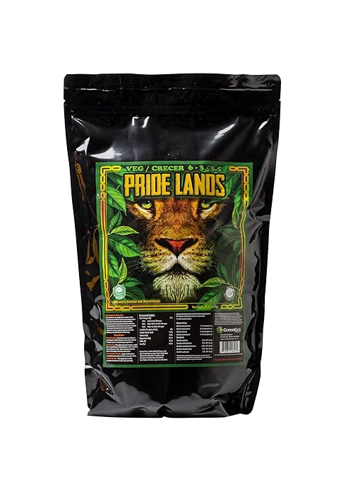 Pride Lands Veg Premium Organic Dry Top Dress Fertilizer for The Vegetative Cycle, Bigger Buds and Healthier Plants with Our Complete Veg Food, Safe for Plants You Consume, 10 lb