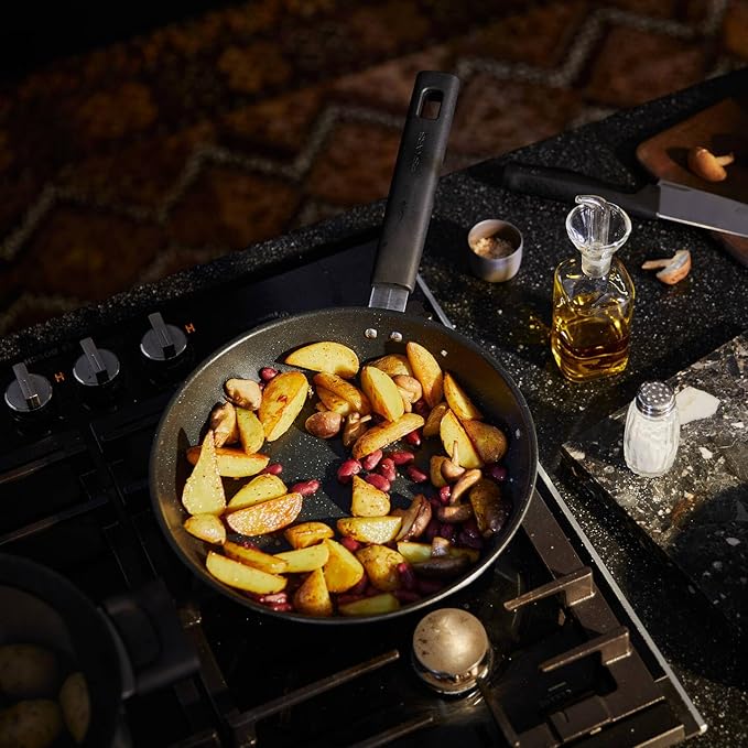 Fiskars Hard Edge Medium 6.8" Chef Knife - Japanese Stainless Steel Blade Stays Sharp for Everyday Use - Non-Slip Handle for Effortless Cutting - Dishwasher Safe