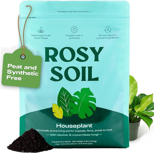 Indoor Potting Soil for House Plants - Organic Potting Soil Mix for Indoor Plants - Enriched w/Root-Boosting Biochar for Foliage Plants, Flowers, Herbs - Peat Free, Less Prone to Gnats - 4qt