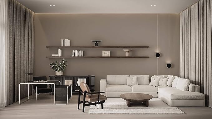 Dimoon 236''x17.7'' Etoupe Peel and Stick Wallpaper Contact Paper Modern Self Adhesive Wall Paper Removable Renter Friendly Textured Solid Color Shelf Cabinet Vinyl Roll (236''x17.7'',Etoupe)