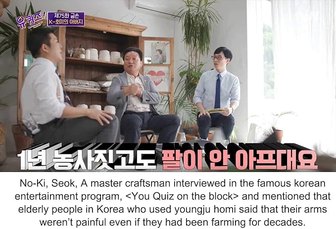 HandPlowHoe Gardentool with Safety Cover for Easy Gardening, Weeding and Farming Made by Korean Master Blacksmith (Small)