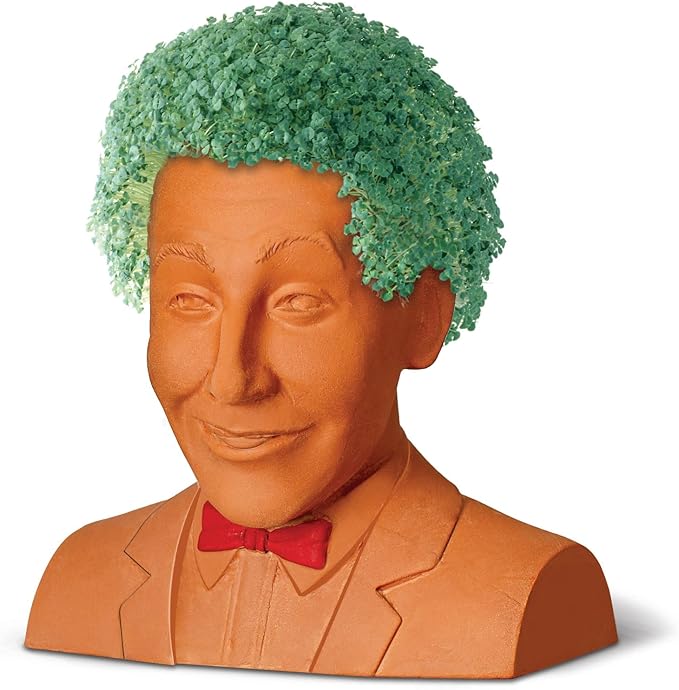 Chia Pet Pee-Wee Herman with Seed Pack, Decorative Pottery Planter, Easy to Do and Fun to Grow, Novelty Gift, Perfect for Any Occasion