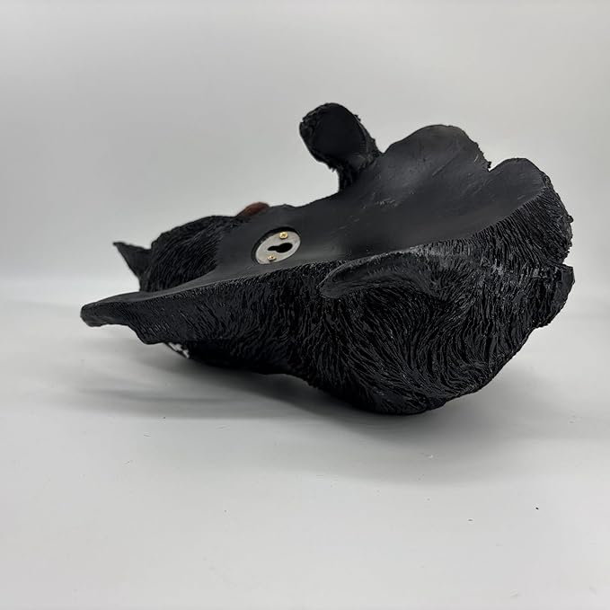 Black Bear Cub Tree Hugger Decor Outdoor Sculpture, Baby Bear Hanging Up a Tree Statue Garden Peeker, Adorable Cute Resin Tree Hugger Bear Face for Gifts and Garden Decor