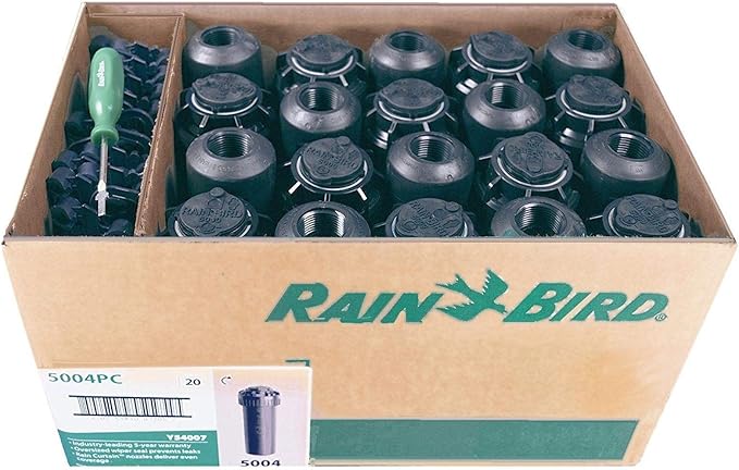 5000 Series Rotor Sprinkler Head - 5004 PC Model, Adjustable 40-360 Degree Part-Circle, 4 Inch Pop-Up Lawn Sprayer Irrigation System - 25 to 50 Feet Water Spray Distance (Y54007) (20 Pack Case)