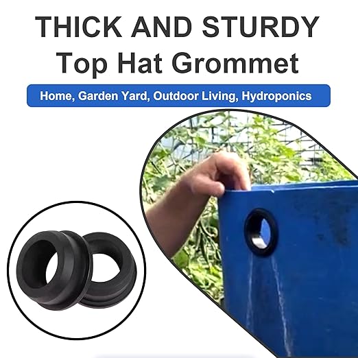 3 Inch Drill Hole, 2-1/2 Inch ID Silicone Rubber Grommets for Wiring, Large Top Hat Grommets for Tubes Wires Cables, L-Shape O-Ring Seal Hose Gasket in Hydroponic&Irrigation Systems, 2 Pack