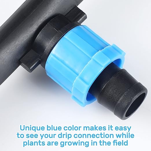 Frienda Drip Tape Connector Fittings, Locks 1/4" Barb for 5/8" Drip Irrigation Fitting Kit Irrigation Tubing Connectors Tools Coupling Barbed Locking Fitting(100 Pcs)