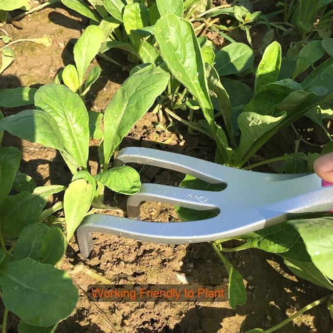 Gardening Tool Set Light Weight, 3PC Bend Proof Gardening Kits, Hand Shovel One-Piece Aluminum, Gardening Gifts for Women, Hand Scoop, Small Trowel, Garden Rake, Pink