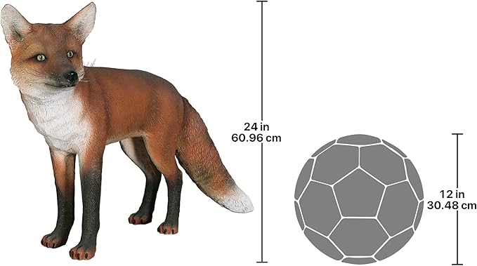 Design Toscano NE100103 European Red Fox Statue, full color