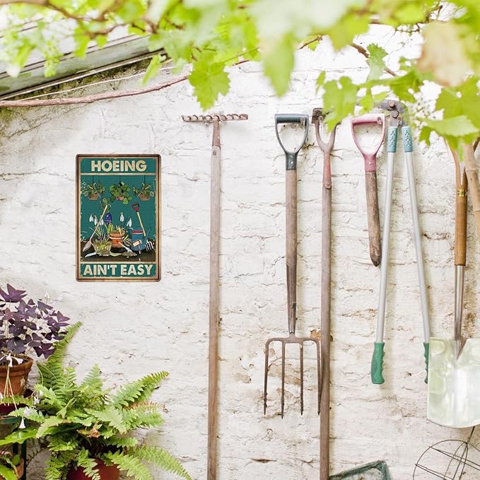 Artlunar Funny Garden Sign Outside Decor Gift For Gardener, 12" x 8" (980)