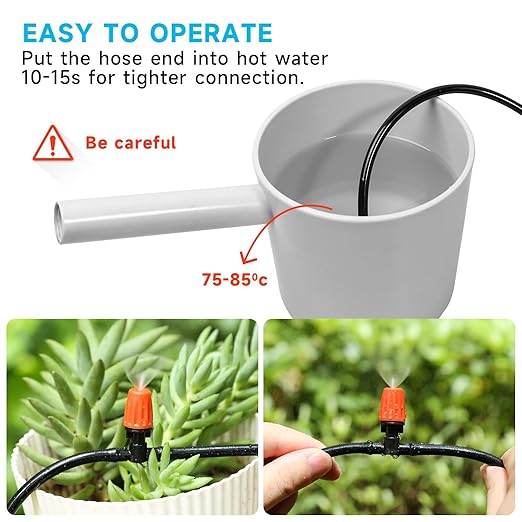 Drip Irrigation Emitters for Greenhouse Nersuries: 50 Pcs Three-Way 1/4 inch Adjustable Irrigation Drippers for Gardener - Plant Lovers Landscapers Floral Designers Water Saver