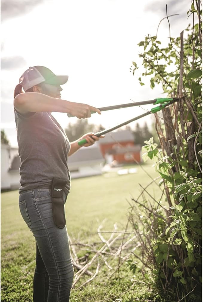 Hooyman Forged Loppers and Ratchet Pruner with Heavy Duty Steel Construction, Ergonomic No-Slip H-Grip Handles, and Blade Lock for Gardening, Land Management, Yard Work, Trimming, Pruning, and Outdoor