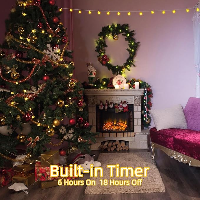 360 LED String Lights 82ft, 8 Lighting Modes Plug in Fairy String Lights for Bedroom Classroom Patio Garden Wedding Party Christmas Outdoor Indoor Decorations Warm White